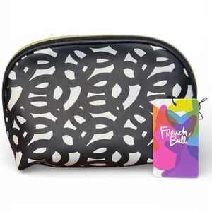 French Bull Black and White Patterned Cosmetic Bag